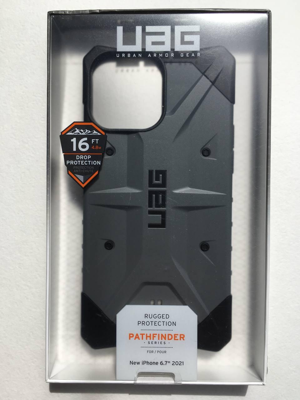 Чохол мілітарі протиударний UAG Pathfinder () 113157113333 для Iphone 13 Pro (6.1") Silver - фото 6