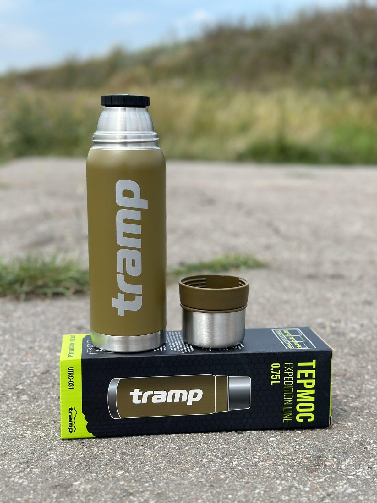 Термос для напитков Tramp expeditio с нержавейки держит 24 ч. 0,75 л (UTRC-031-olive) - фото 2 Термос для напитков Tramp expeditio с нержавейки держит 24 ч. 0,75 л (UTRC-031-olive) - фото 2
