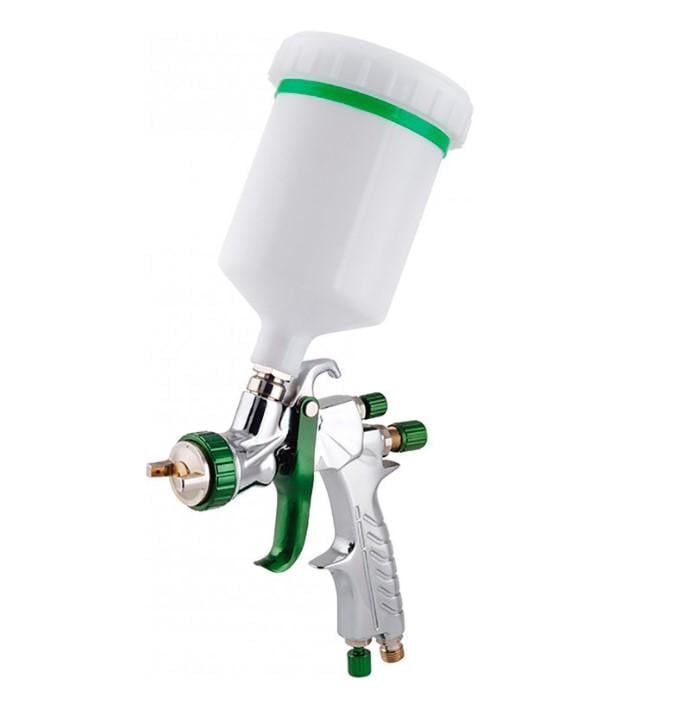Краскораспылитель пневматический Miol пластиковый верхний бак HVLP 1,3 мм 0,6 л (23912)