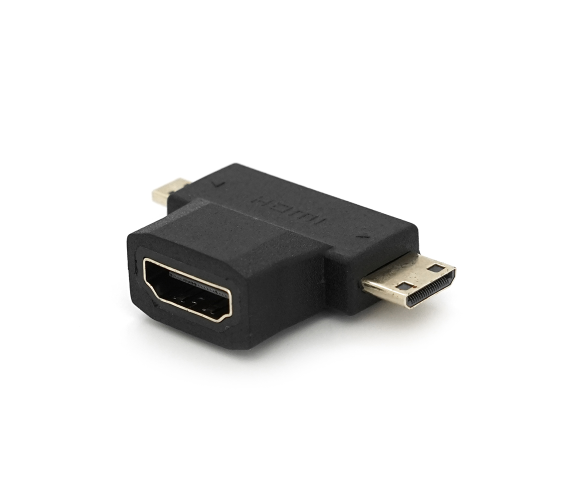 Перехідник VOLTRONIC mini HDMI M - micro HDMI M - HDMI F v1.4 Black (26451062)