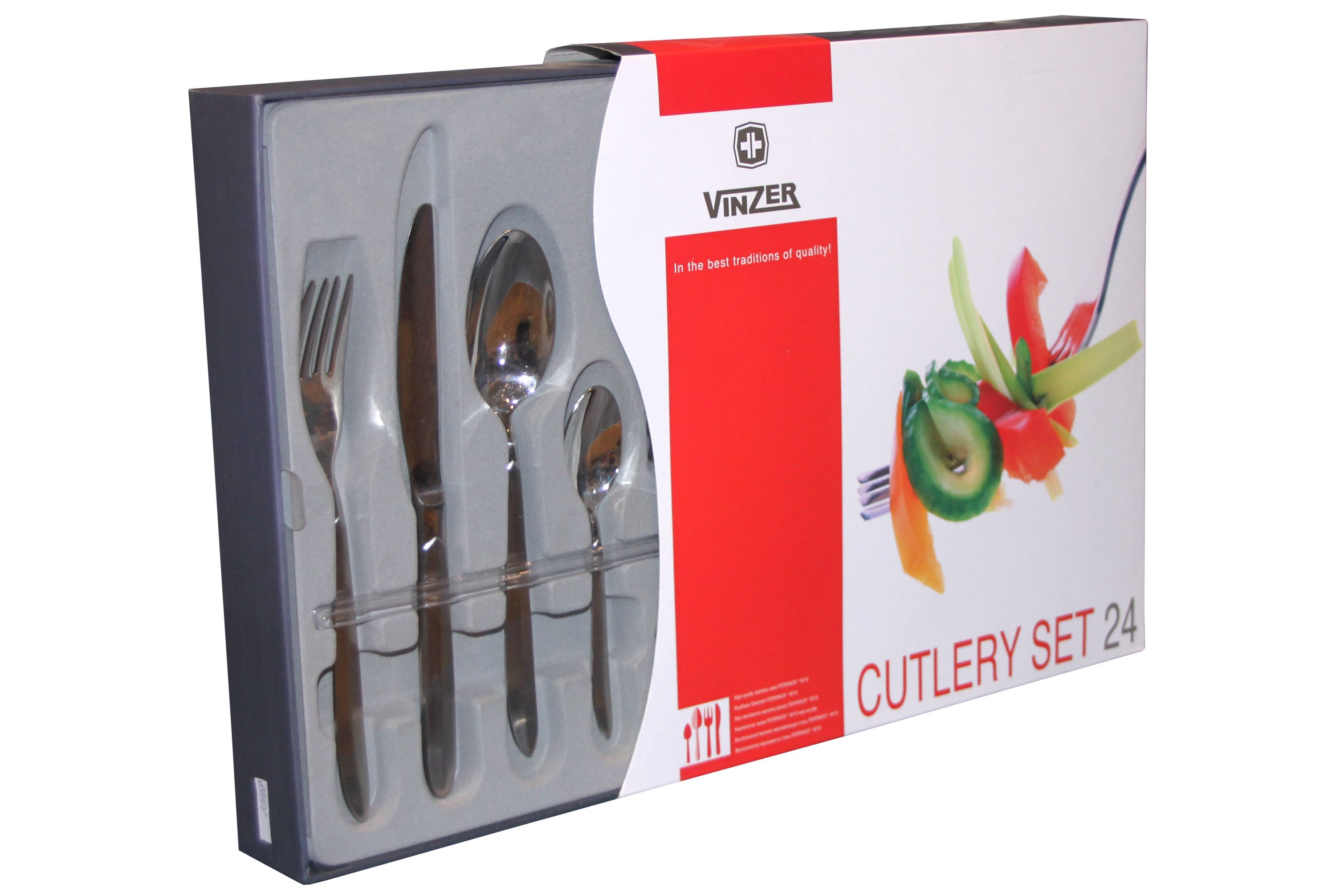 Набір столових приборів Vinzer 89101 Nocturne 24 предмети (8222) - фото 6 Набір столових приборів Vinzer 89101 Nocturne 24 предмети (8222) - фото 6