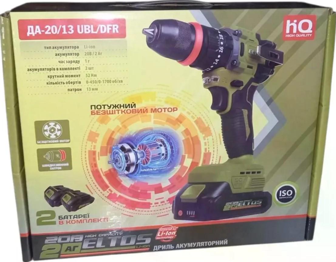 Дрель-шуруповерт аккумуляторный Eltos ДА-20/13 UBL/DFR (29437217) - фото 5 Дрель-шуруповерт аккумуляторный Eltos ДА-20/13 UBL/DFR (29437217) - фото 5