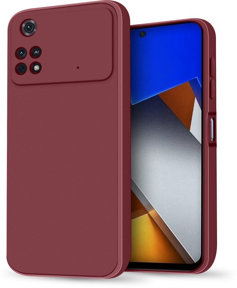 Силиконовый чехол HardCorner Xiaomi Poco M4 Pro 4G (с микрофиброй) Wine (35429-42)
