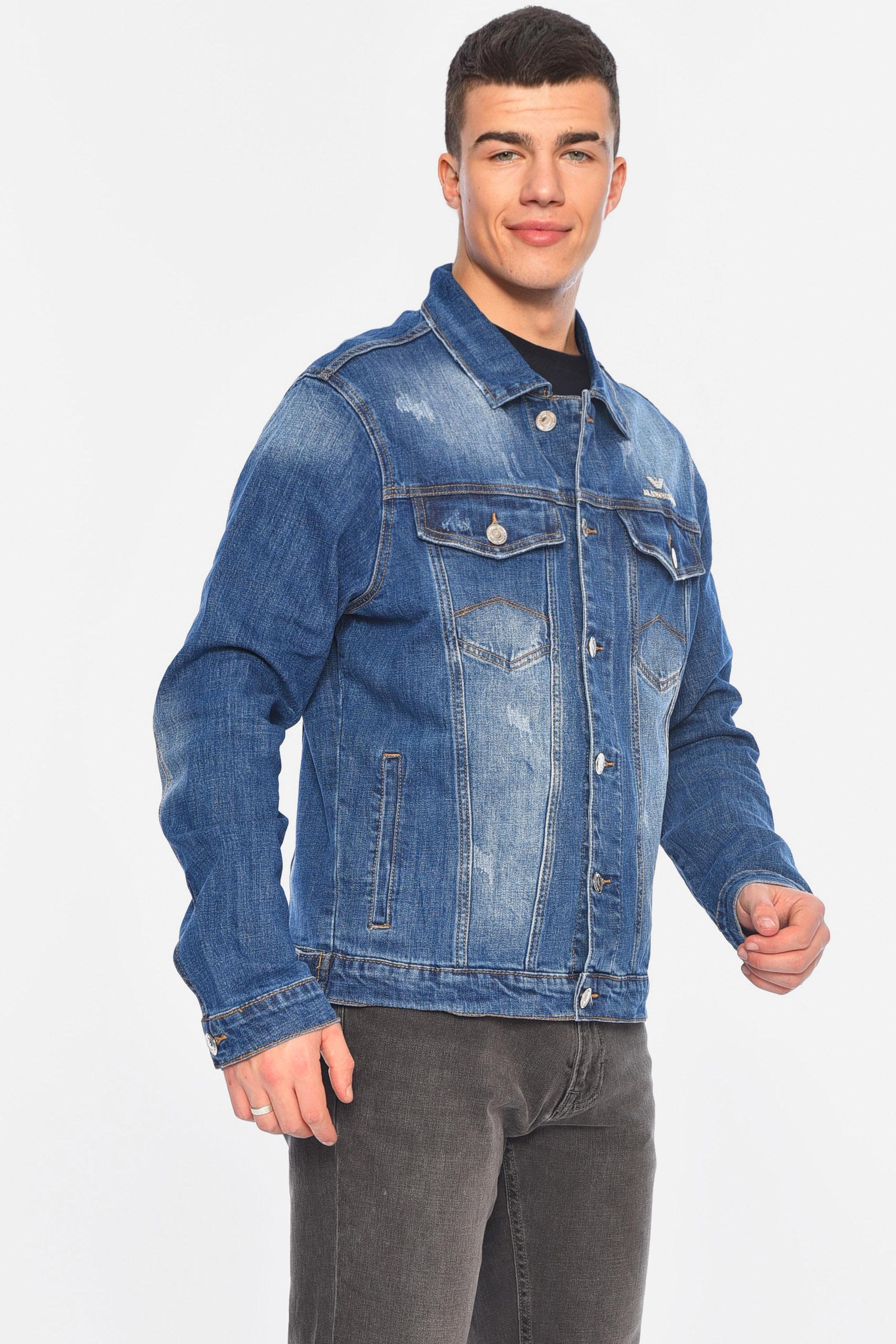 Джинсовка мужская L Синий (189069) - фото 2 Джинсовка мужская L Синий (189069) - фото 2