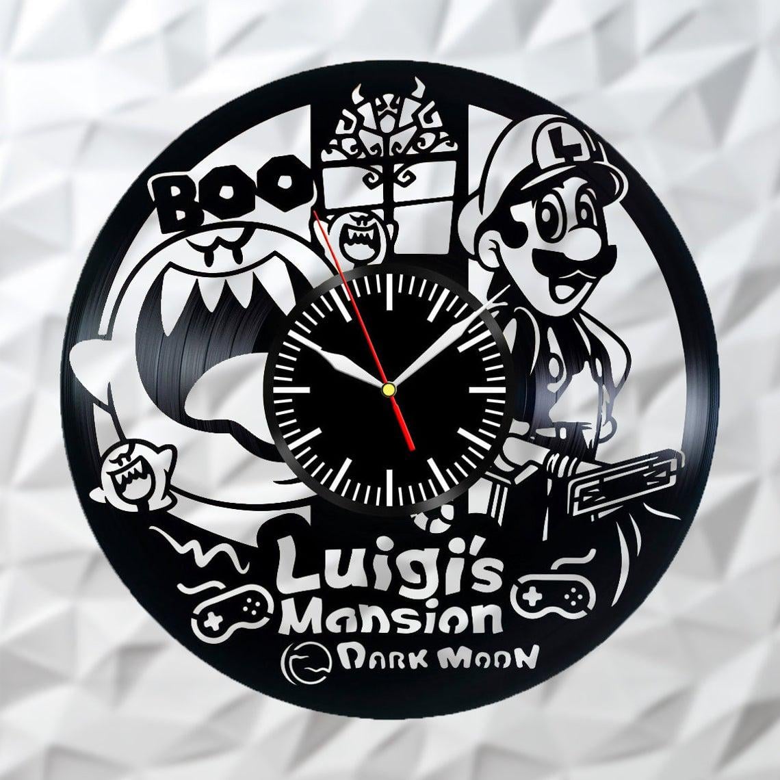 Часы настенные Luigi's Mansion 2290 из виниловой пластинки