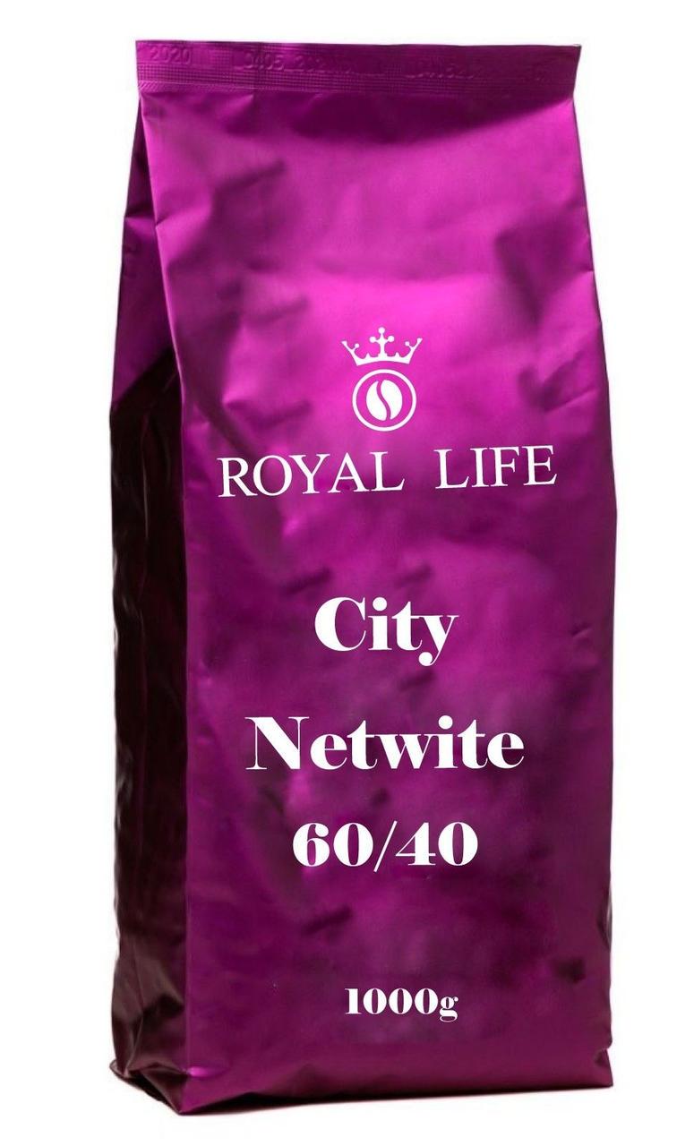 Кава в зернах Royal-Life купаж City Netwite 60% арабіка 40% робуста 1 кг (1764168478)