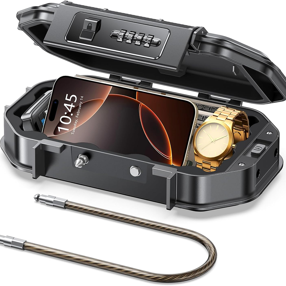 Сейф персональний водостійкий uSafe WPS-02 з кодовим замком пляжний для подорожей ключів грошей телефону Чорний