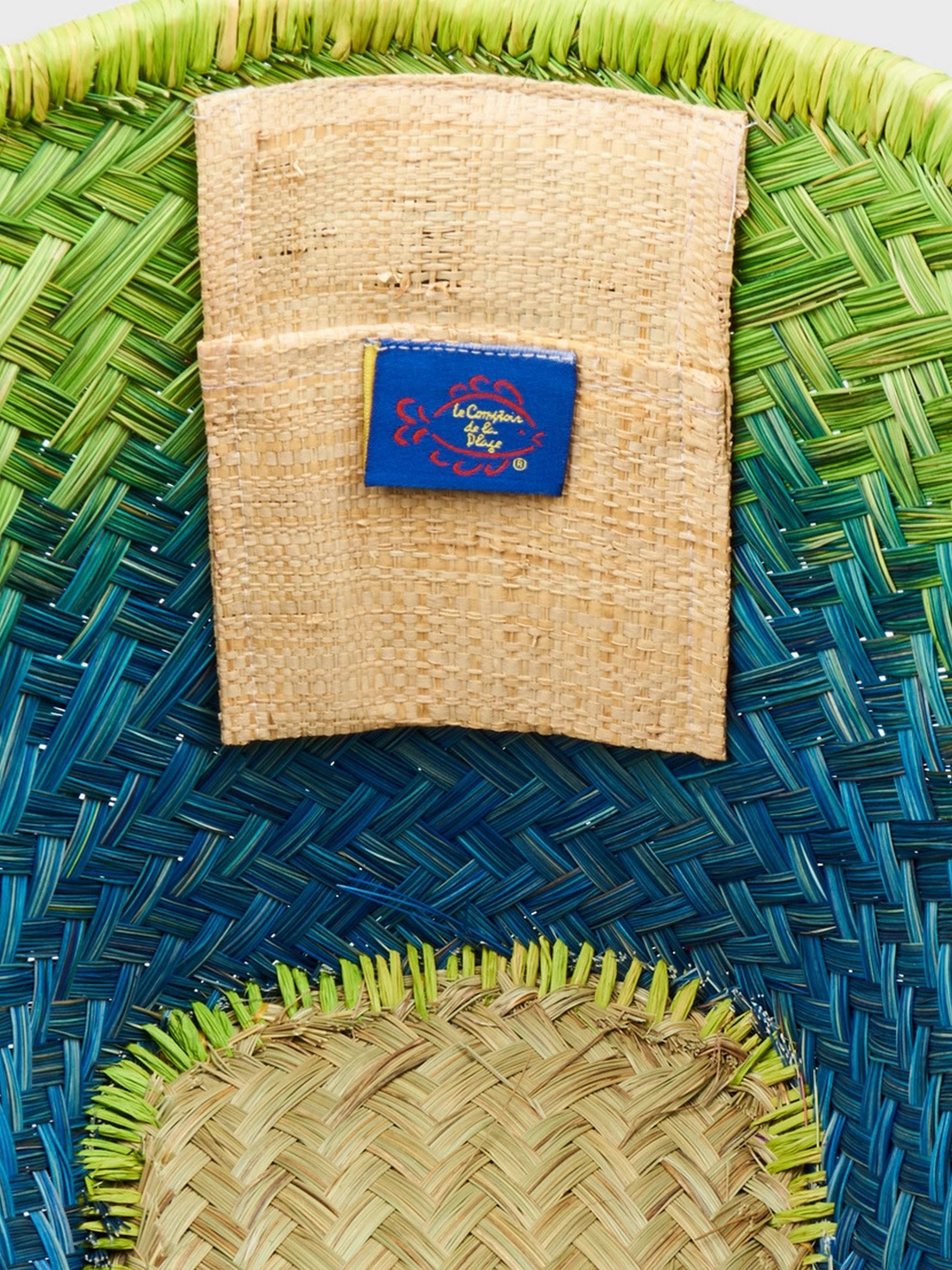 Пляжна сумка LE COMTOUR DE LA PLAGE Aravola MM_Bicolor_345 Зелений/Синій - фото 3