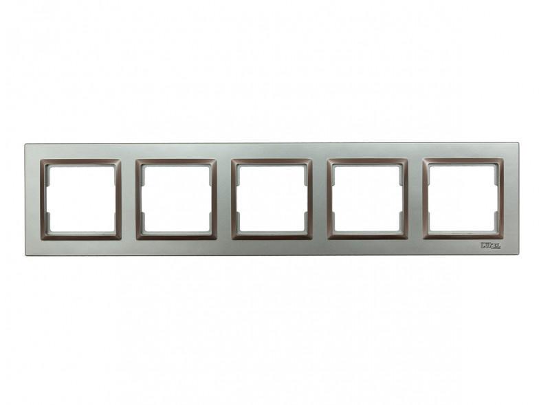 Рамка п'ятимісна горизонтальна Luxel JAZZ 9725 Графіт (00000038487)