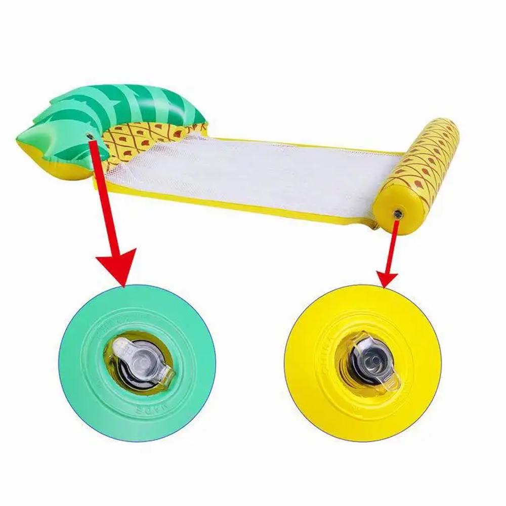 Матрац для плавання надувний "Ананас" з сіткою та підголовником, 152x70см - фото 6