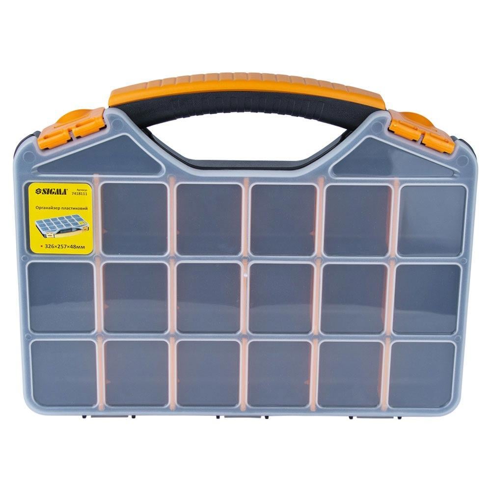 Органайзер для мелких деталей Sigma 7418111 пластиковый Черный (meg1128)