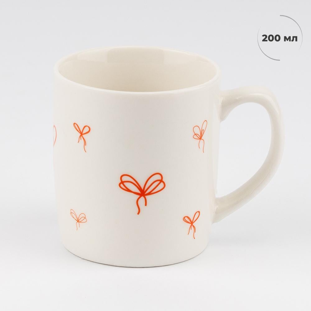 Чашка з ложечкою Червоні бантики 200 мл (9250-011) - фото 4 Чашка з ложечкою Червоні бантики 200 мл (9250-011) - фото 4