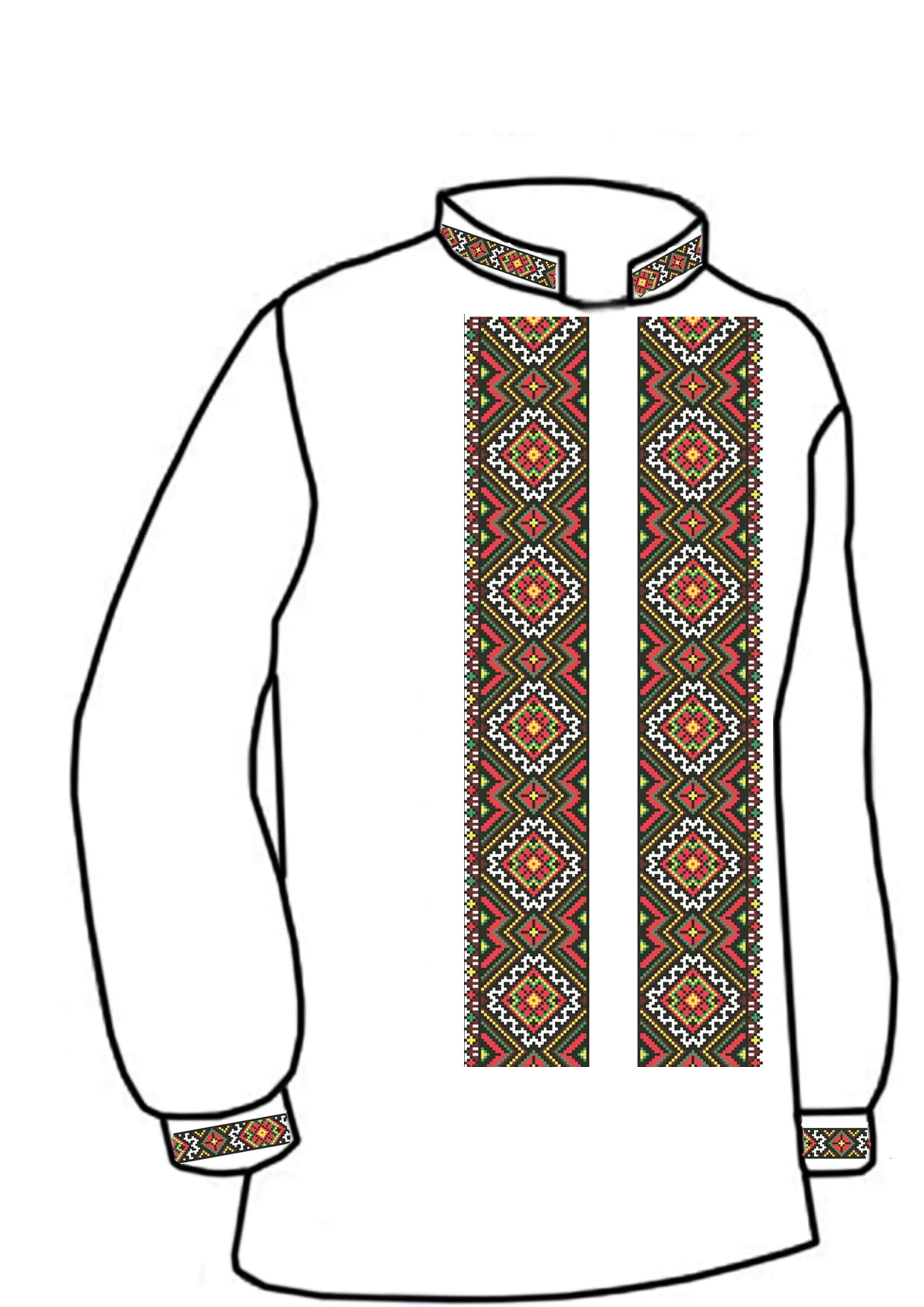 Заготовка для вишивки нитками або бісером сорочка СЧ-15 домоткане полотно Заготовка для вишивки нитками або бісером сорочка СЧ-15 домоткане полотно