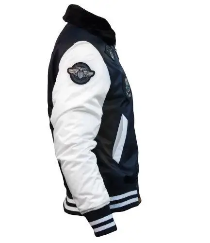 Бомбер Top Gun MA-1 Color Block With Fur and Patches L Navy/White (TGJ1649PNWL) - фото 4