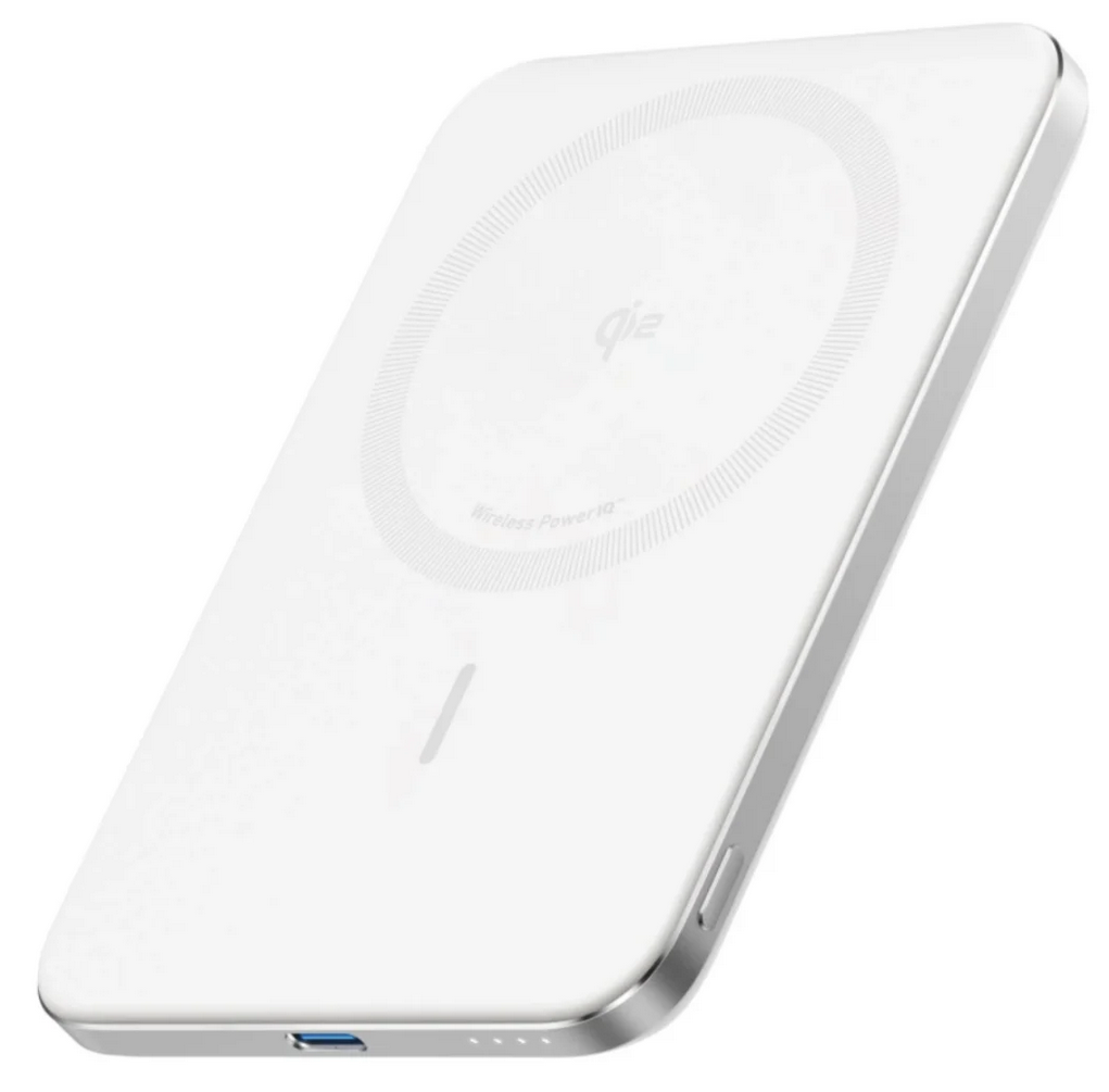 Магнітний портфель Anker Nano Qi2 15W Ultra-Slim 5000 mAh MagSafe Battery Ultra-Fast White