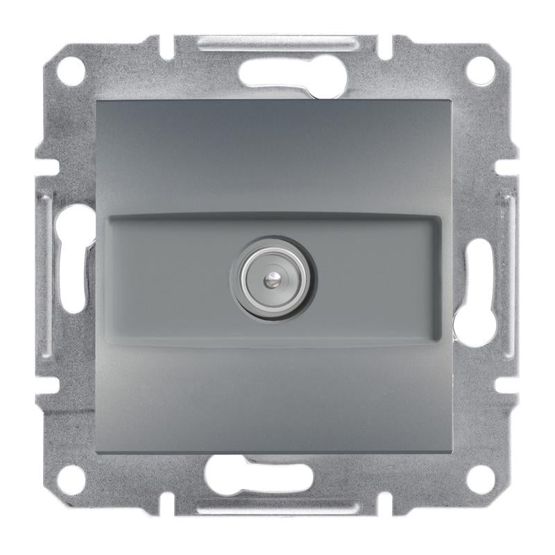 Розетка проходная Schneider Electric Asfora ABS TV 4dB Сталь (EPH3200262)