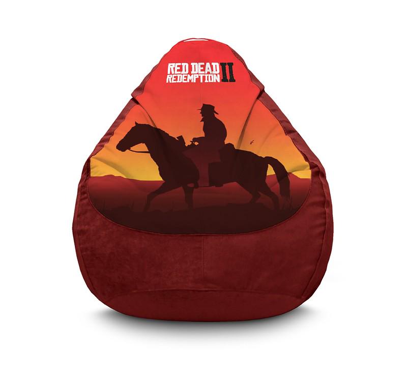 Кресло мешок iPuff RDR 2 Horseman Флок XXL 90х125 см Коричневый