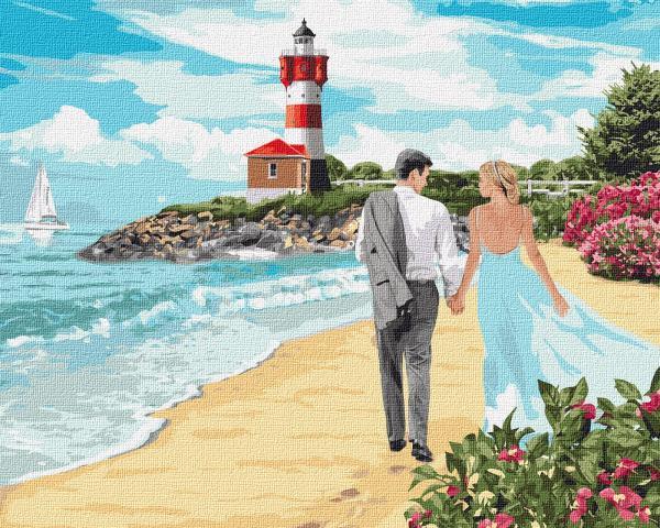 Картина по номерам Идейка Маяк любви 40х50 см в термопакете (KHO4784)