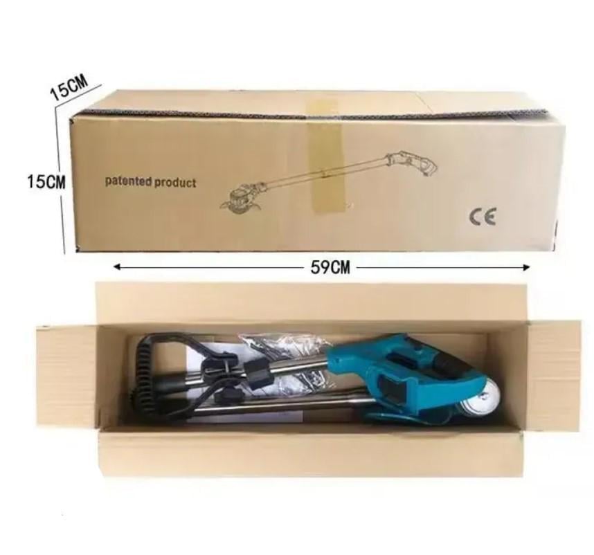 Газонокосилка электрическая аккумуляторная 2x2000 мАч Синий (2104618657) - фото 10