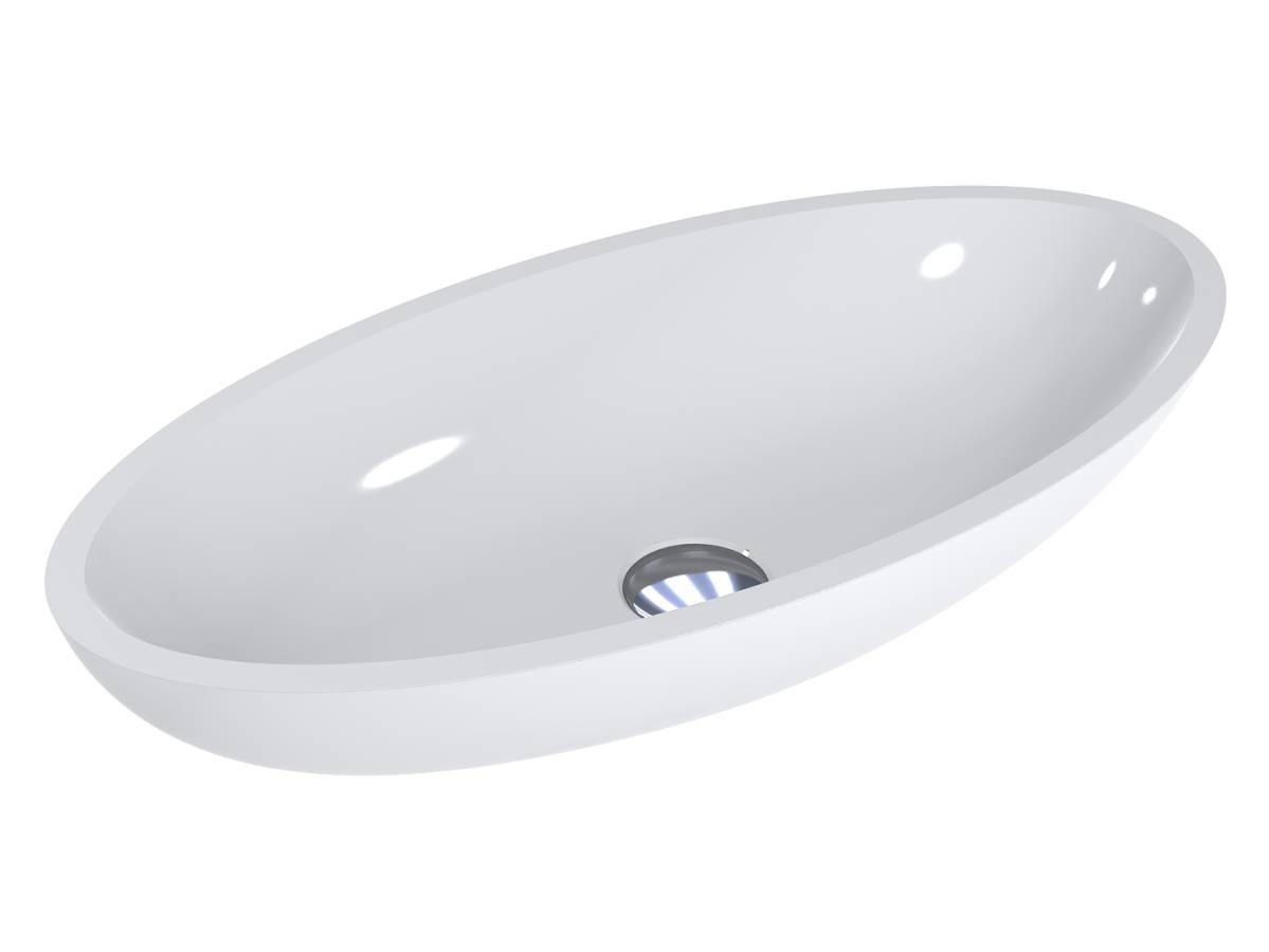 Умивальник Miraggio NICE з литого мармуру глянсовий Білий (83894)