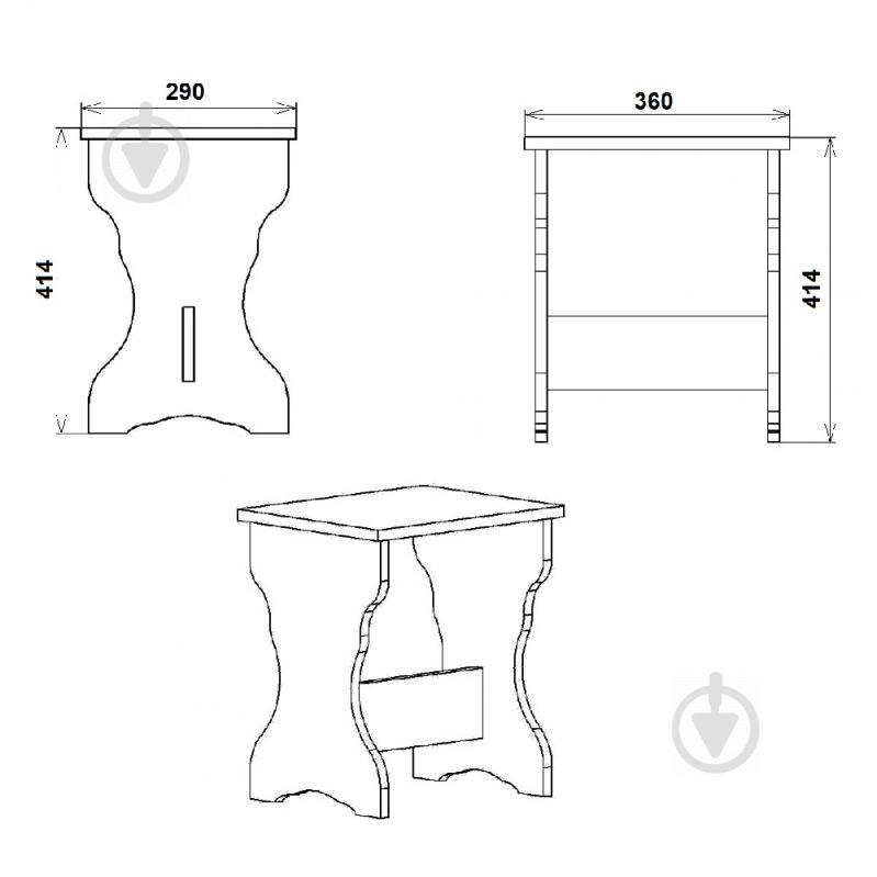 Табурет KOMPANIT Т-5 АБС Бук - фото 2 Табурет KOMPANIT Т-5 АБС Бук - фото 2