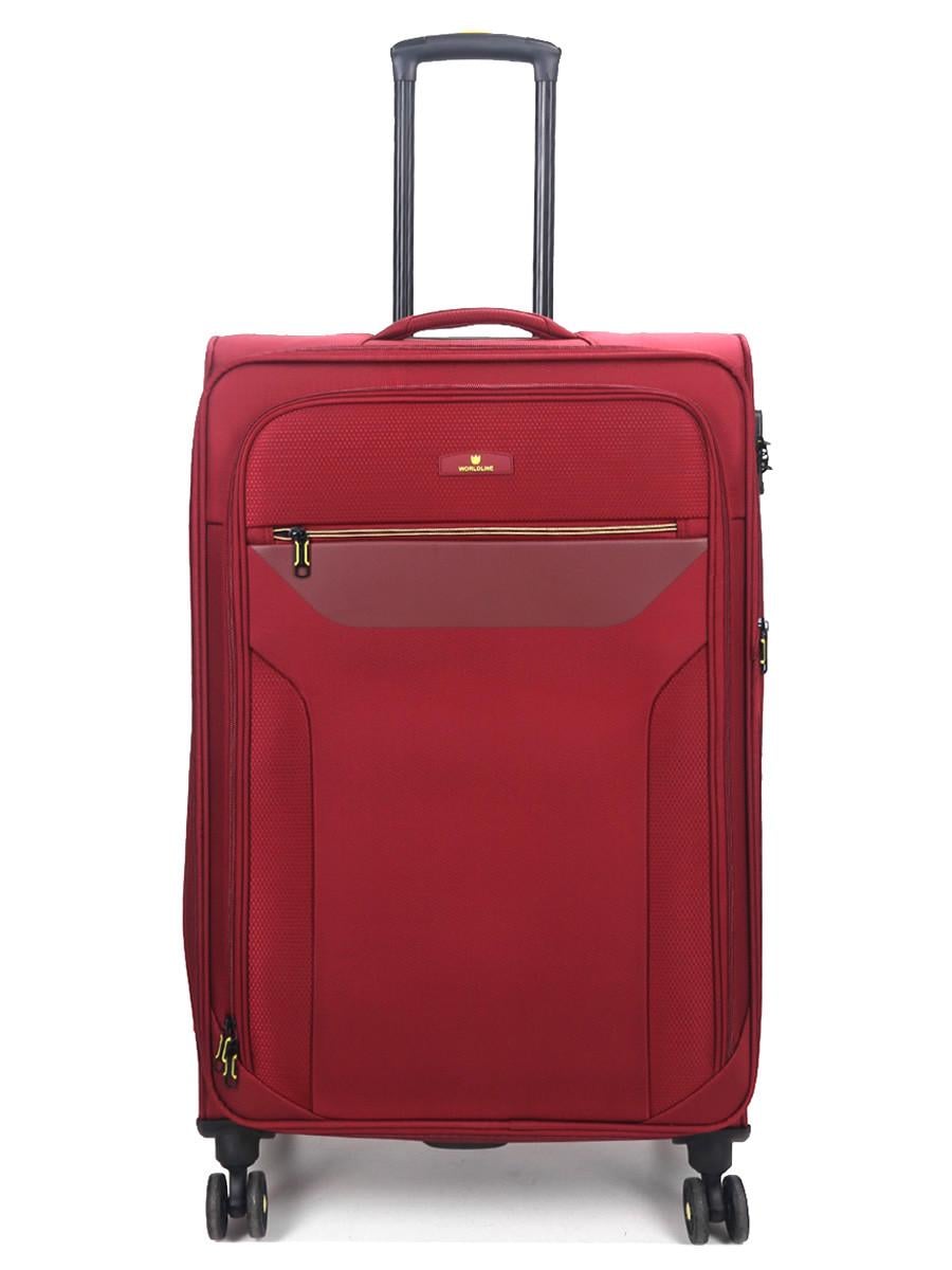 Чемодан большой Worldline ткань L 79х48х31+ 5 см 98 л 4,4 кг Красный (616)