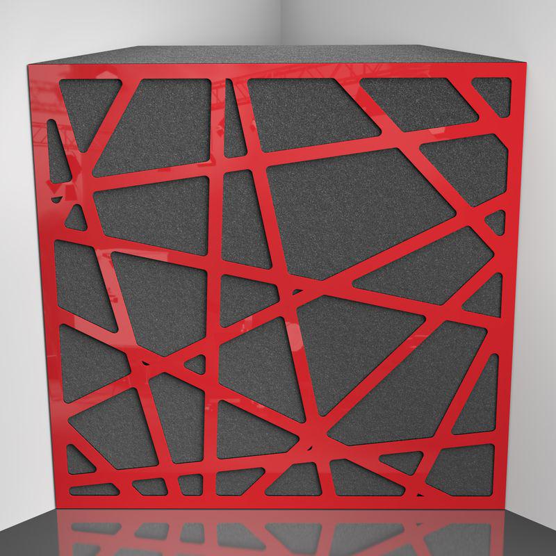 Бас ловушка Ecosound EcoArt XL Plastic 50х50 см 100 мм Красный (1553)