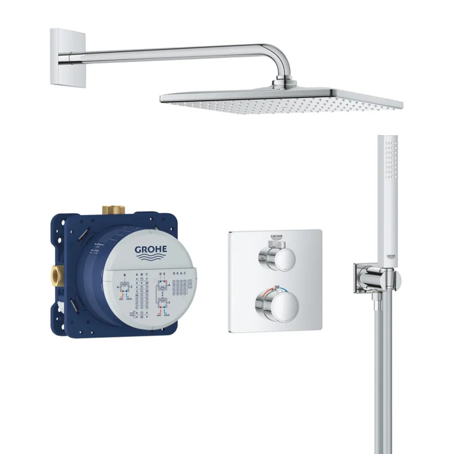 Душова система прихованого монтажу з термостатом Grohe Grohtherm Chrome (34870000)