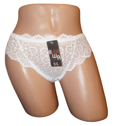 Женские трусики ажурные Biweier 740 3XL Белый (1555841132)