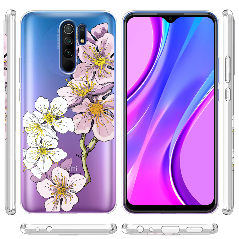 Чохол Boxface Xiaomi Redmi 9 Cherry Blossom Прозорий силікон (40233-cc4-40233) - фото 3