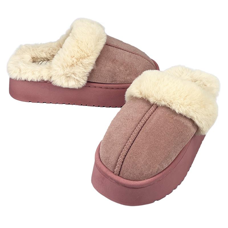 Домашні тапочки жіночі Уггі на платформі 8066-4 p.38-39 24,5-25 см Рожевий - фото 2