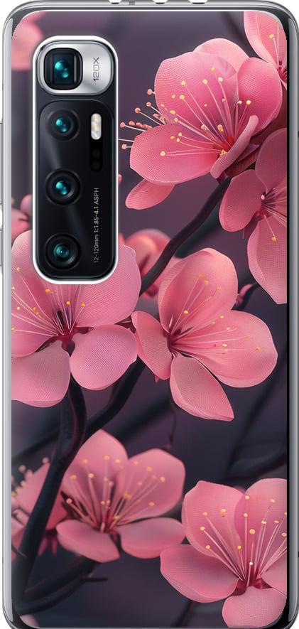 Чехол на Xiaomi Mi 10 Ultra Пурпурная сакура (6075t-2064-42517)