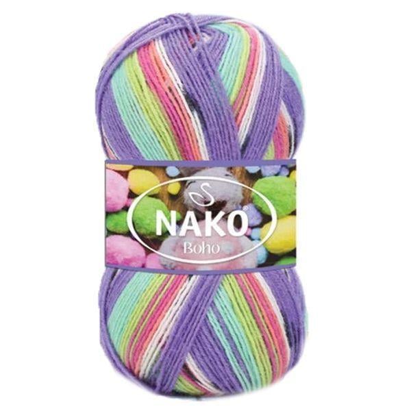 Пряжа носочная Nako Boho Desen цвет 81927 Разноцветный (1989227904)