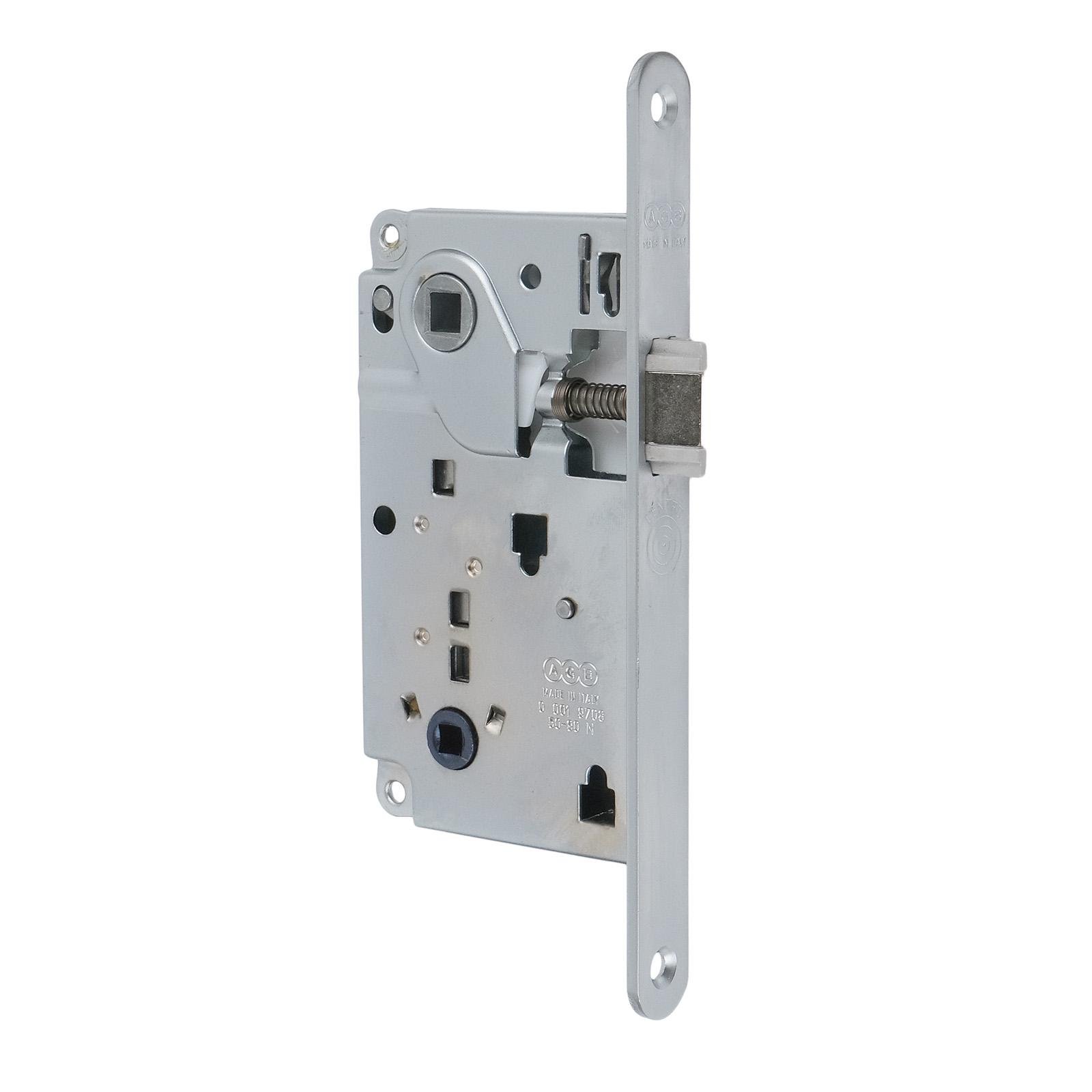 Замок врезной межкомнатный AGB Centro WC 90/50 мм Хром матовый (B01013.50.34) - фото 1 Замок врезной межкомнатный AGB Centro WC 90/50 мм Хром матовый (B01013.50.34) - фото 1