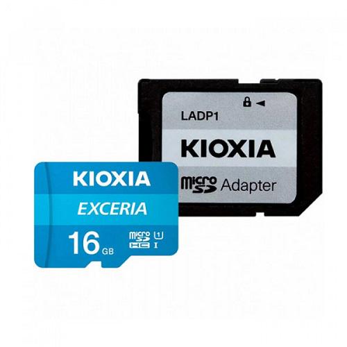 Карта памяти Kioxia LMEX1L016GG2 Secure Digital Micro Exceria M203 16 Gb class 10 UHS I U1 Retail 10 adapter (562873) - фото 2