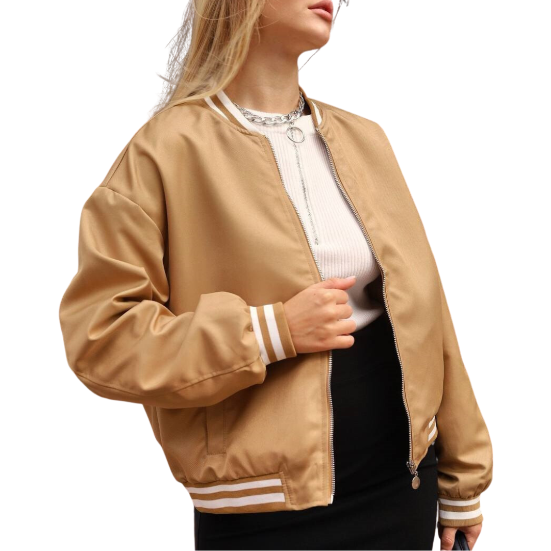 Бомбер женский L Бежевый (ЖО-3) Бомбер женский L Бежевый (ЖО-3)