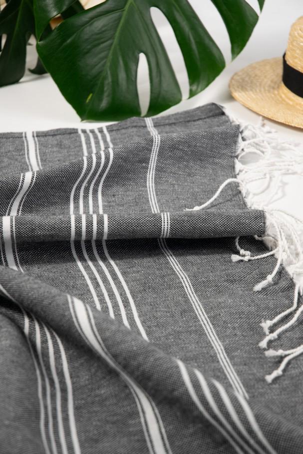 Рушник Peshtemal Beach Pool Spa 100х180 см Темно-сірий (86229117) - фото 8 Рушник Peshtemal Beach Pool Spa 100х180 см Темно-сірий (86229117) - фото 8