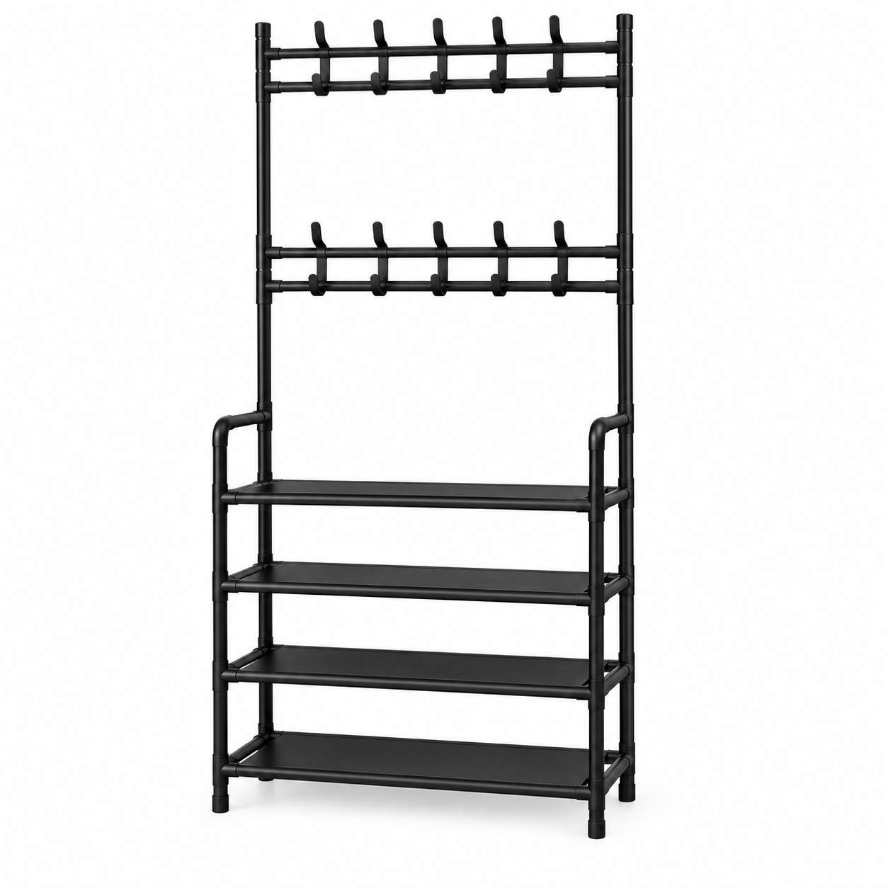 Вішалка для одягу SIMPLE Floor Clothes Rack 150х60х29,5 см Чорний (1611)