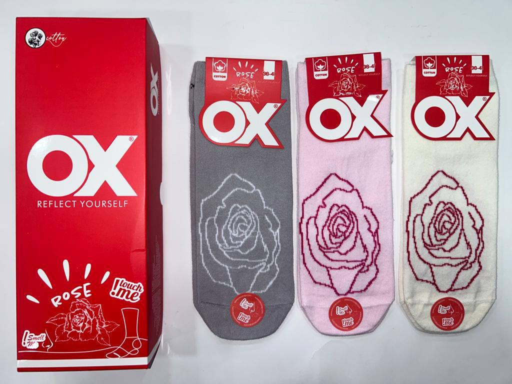 Носки OX 00635x60 Rose женские р. 36-41 Серый/Розовый