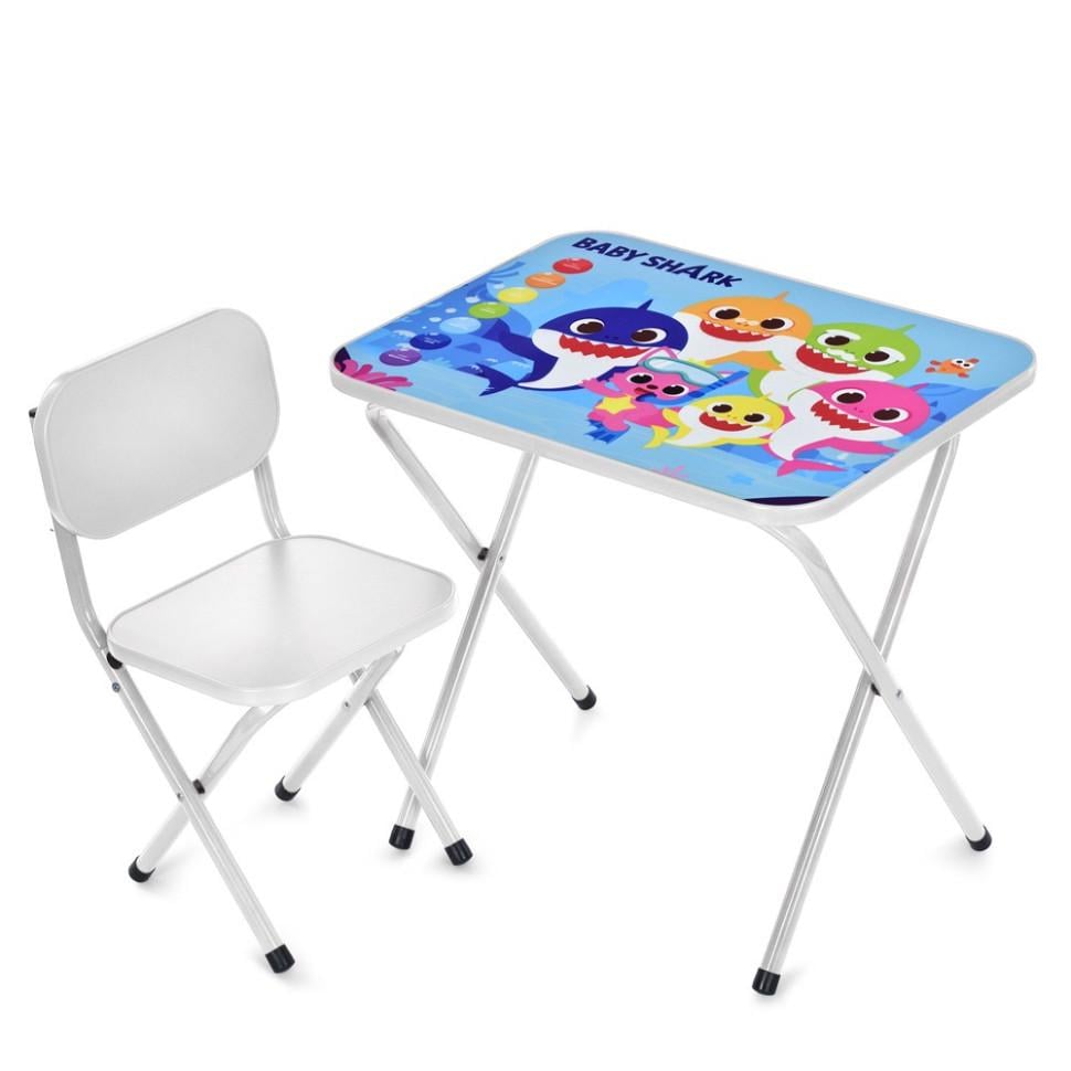 Стол детский складной Bambi комбинированный 59,5х44 см Серебряный (KL-154-R-114)