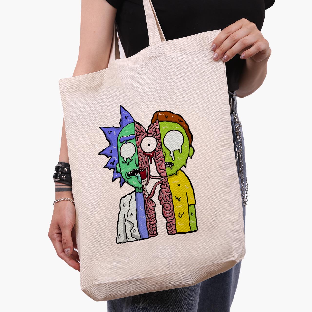 Еко сумка шоппер Rick Sanchez Rick and Morty 41x39x8 см Бежевий (9227-2940-WTD) - фото 2