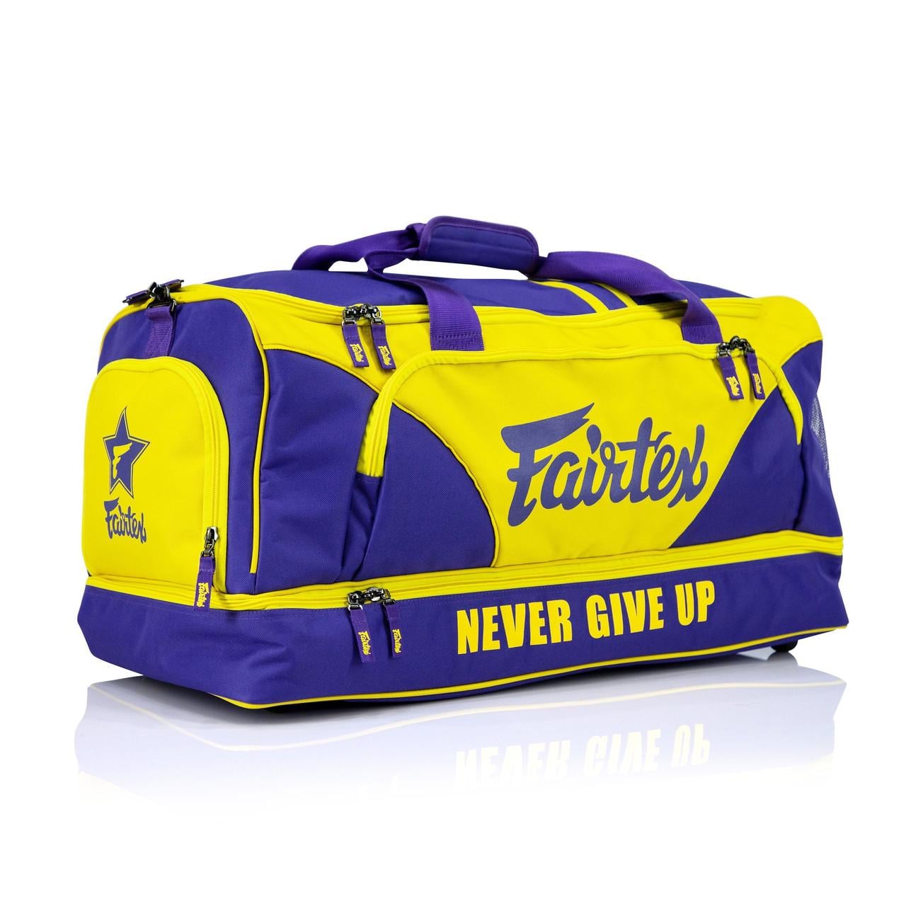 Спортивна сумка Fairtex BAG2 60х32х32 см Purple/Yellow (BAG2 Purple/Yellow)