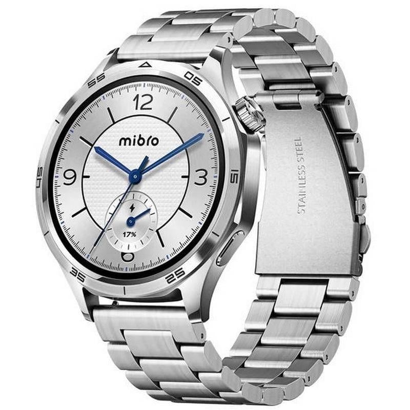 Смарт-часы Mibro GT Silver 1,43" AMOLED Bluetooth 5.3 GPS WR50 Silver (XPAW026S)
