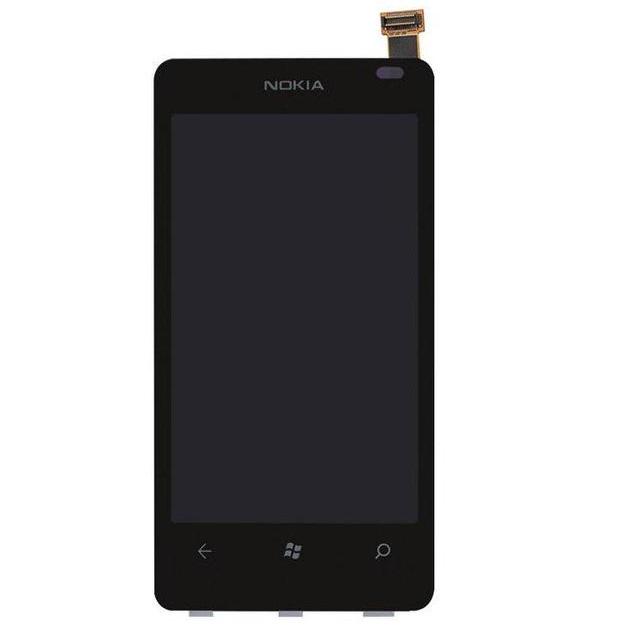 Дисплейный модуль Liquid Crystal Display/Touchscreen для Nokia 800 Lumia Черный (000016770)