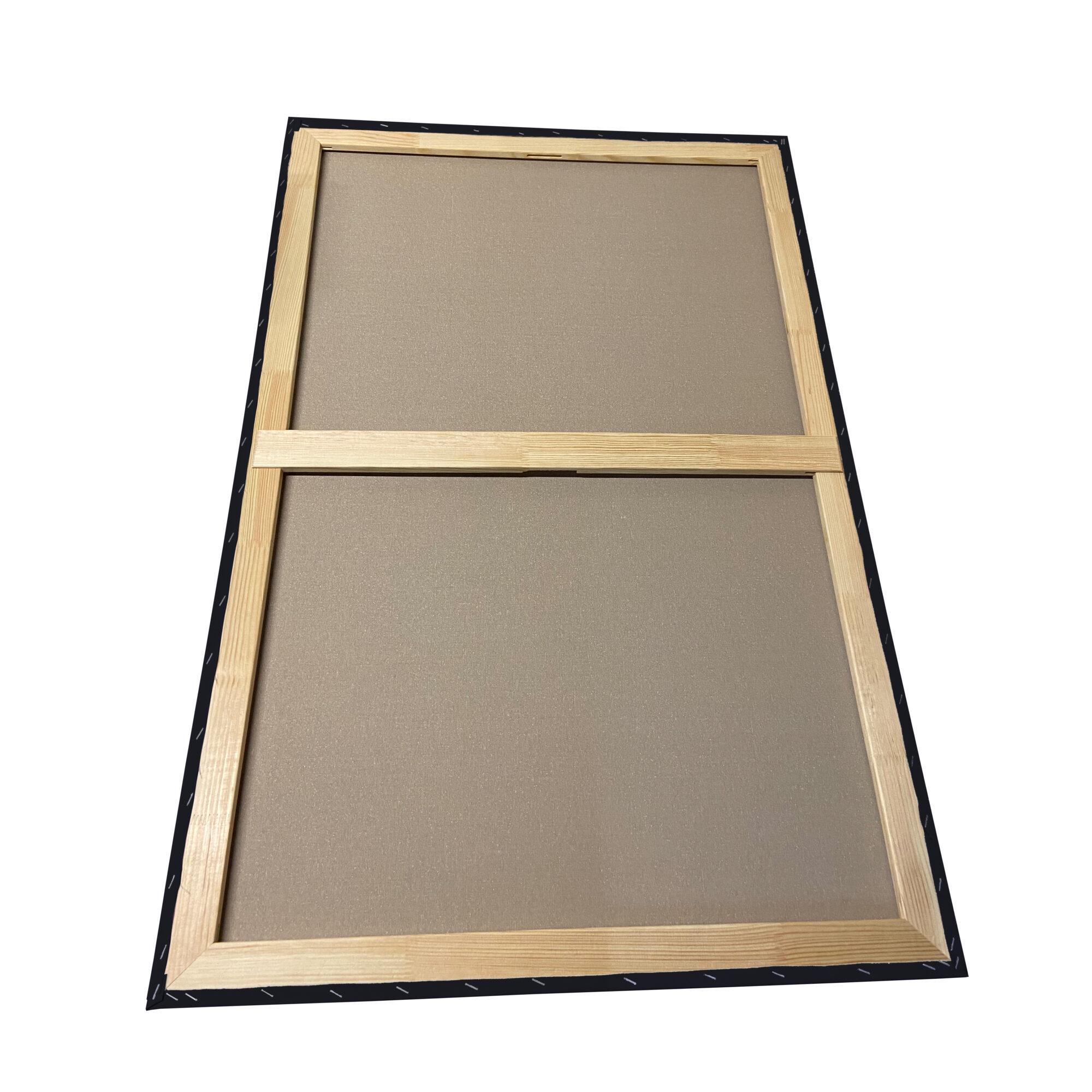 Холст грунтованный на подрамнике 1 перемычка длинная среднее зерно хлопок планка 55х18 мм 100х120 см Черный - фото 2