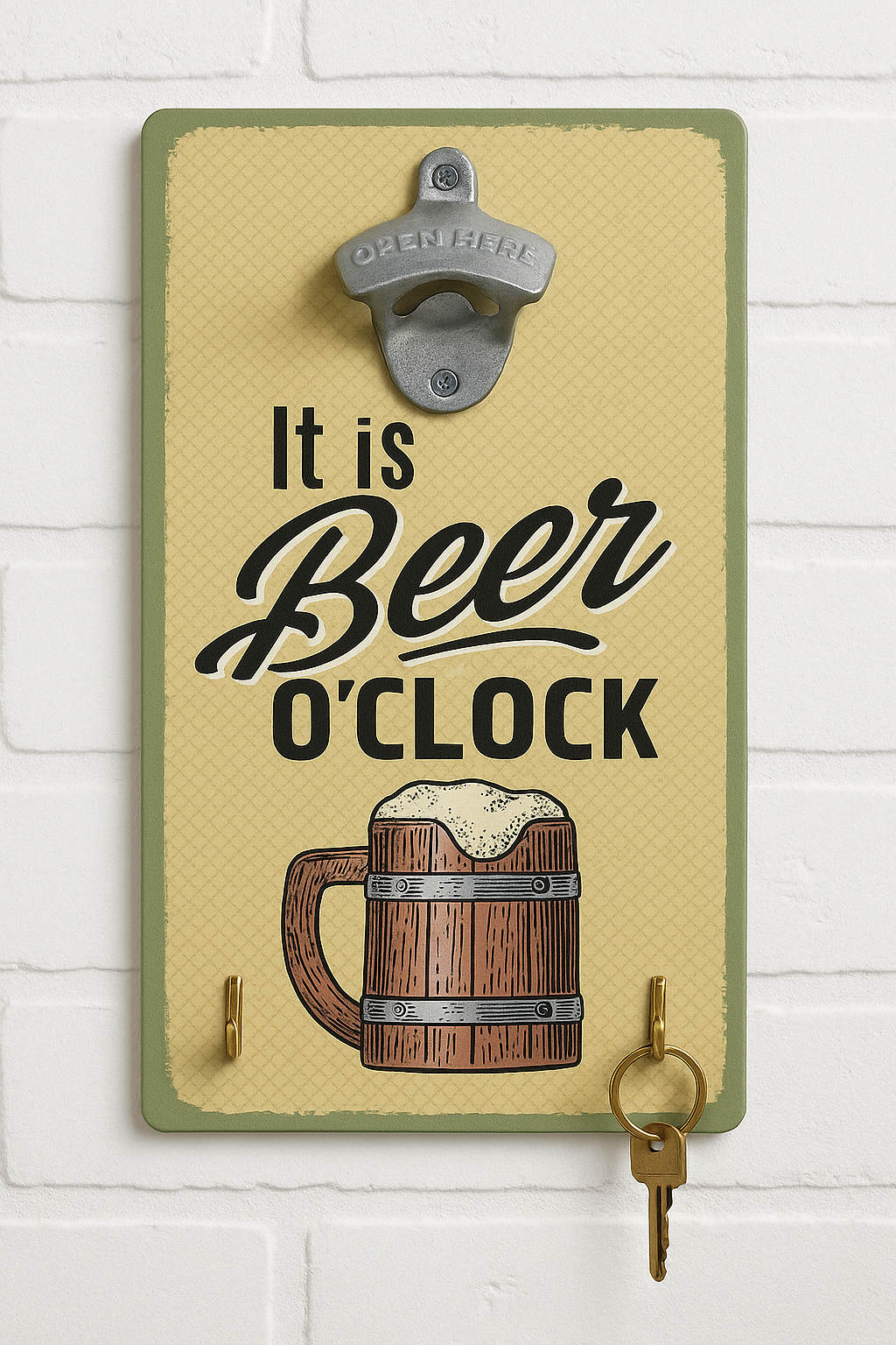 Открывалка настенная для бутылок Presentville It is beer o`clock (ODP_20J011)