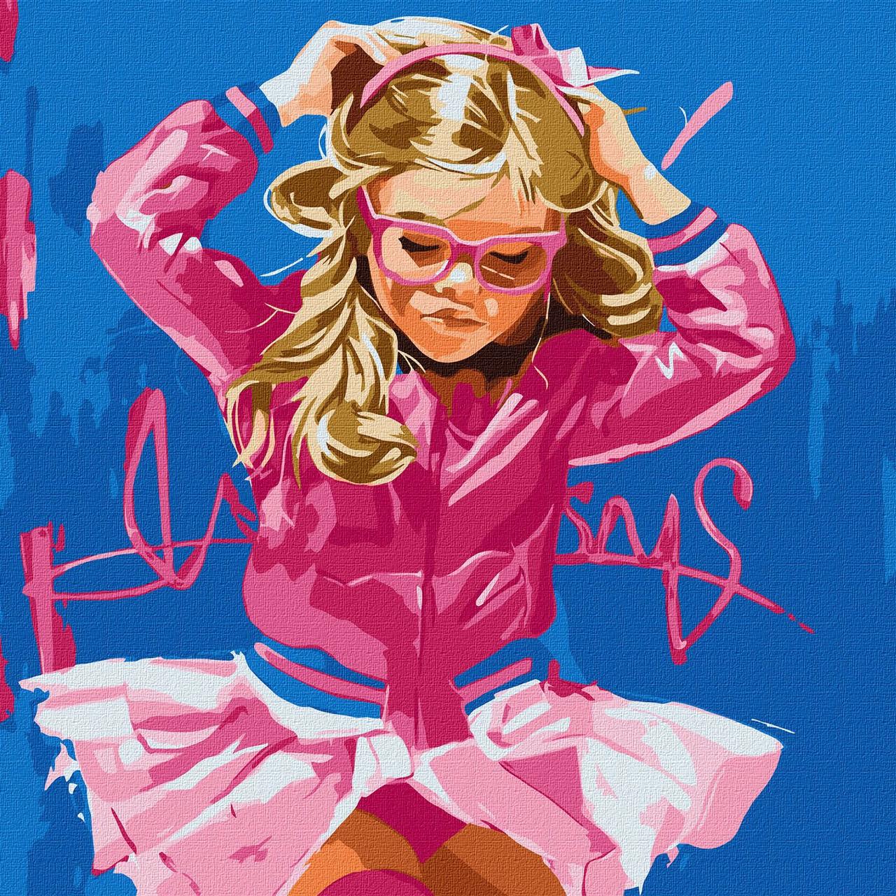 Картина по номерам Ideyka Люди Зефирная девочка 50 х 50 см