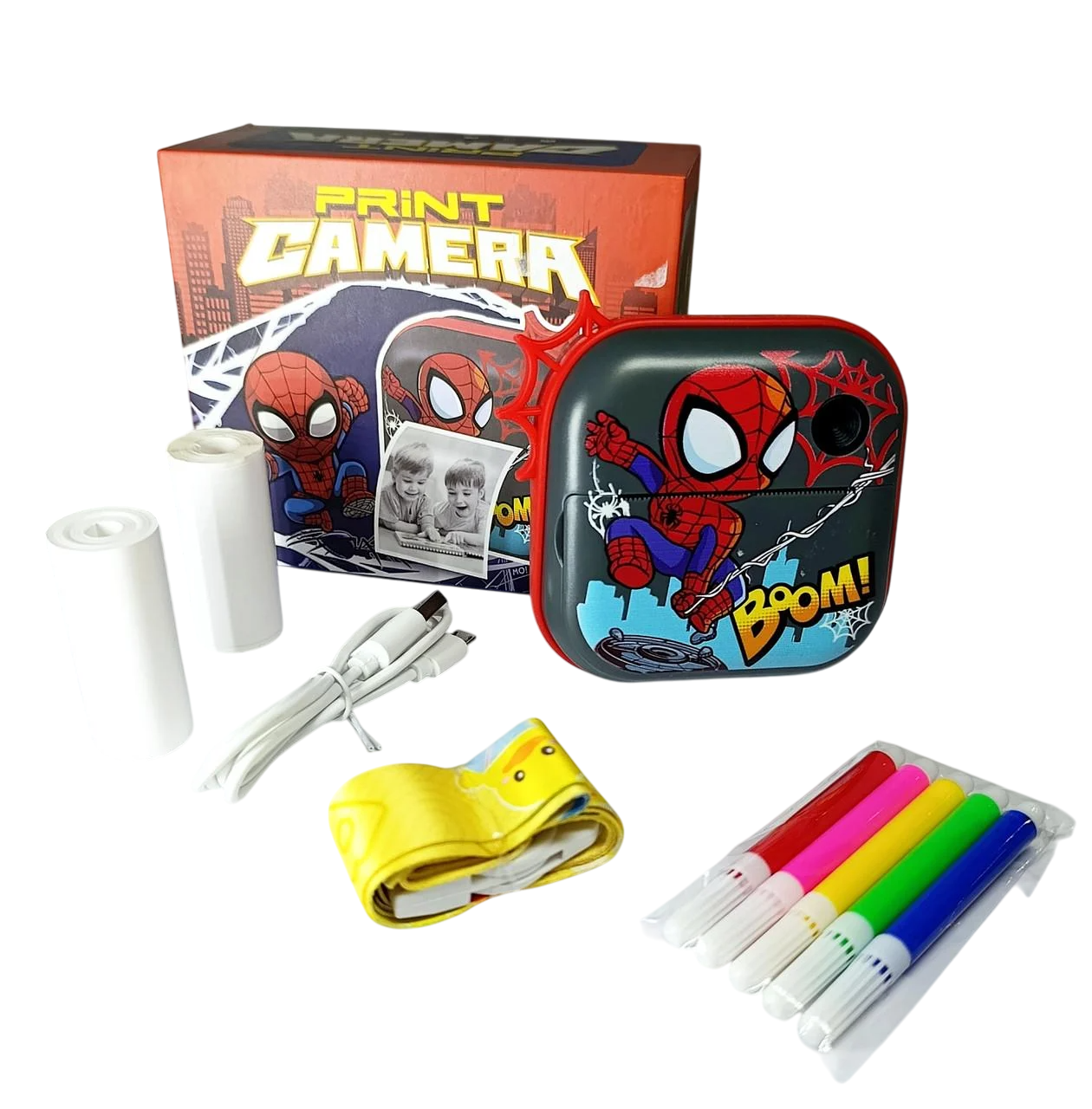 Фотоаппарат детский Спайдермен с термопринтером