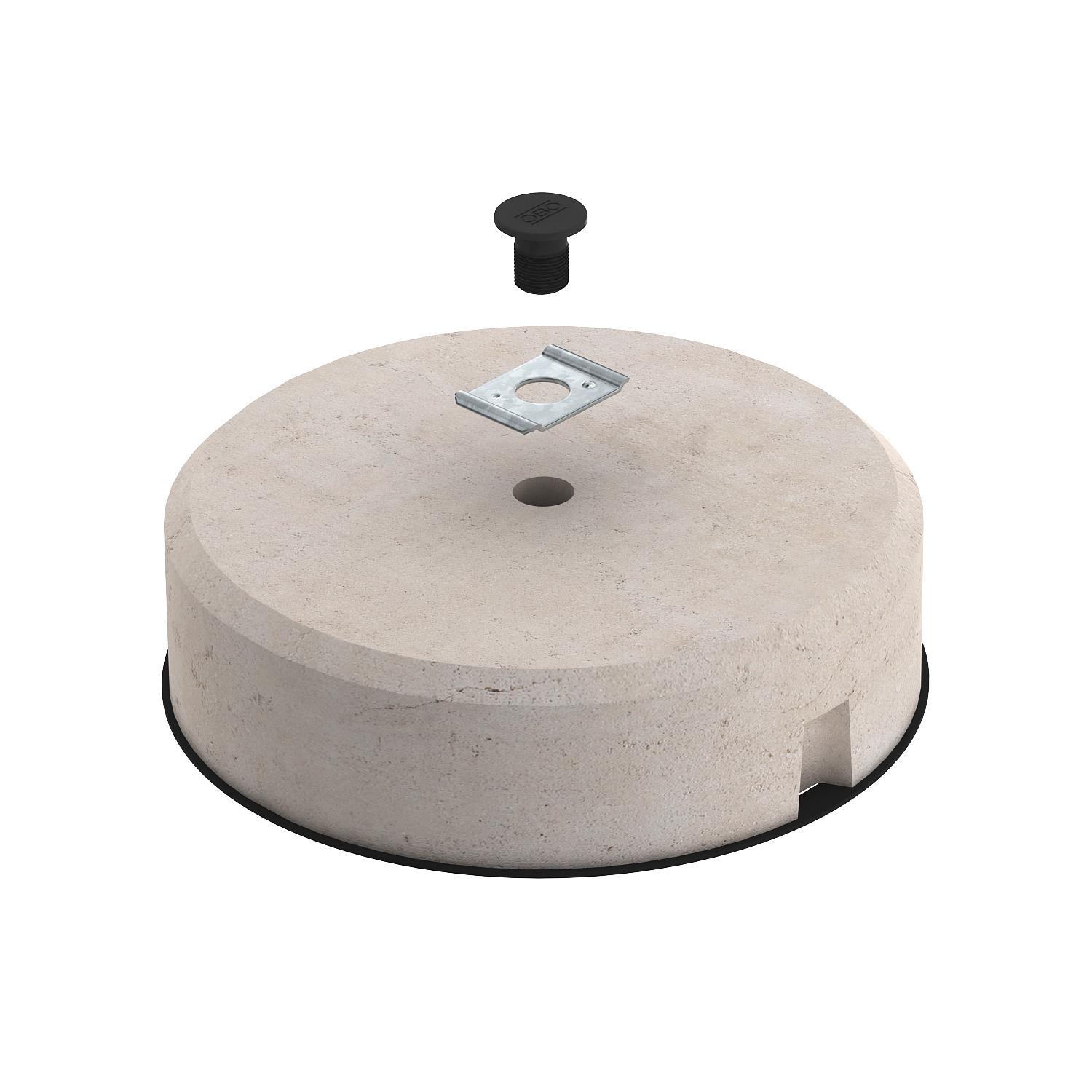Основание бетонное с фиксатором OBO Bettermann TrayFix-10-S ø 295x83,5 мм (5403102)