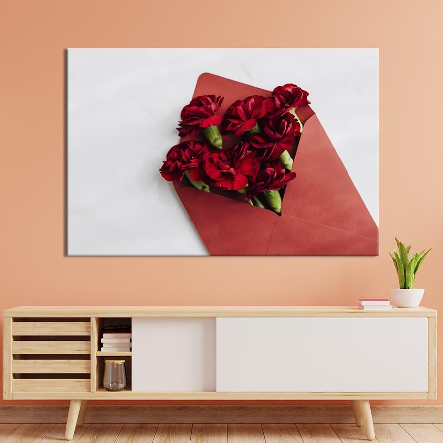 Картина на холсте Гвоздики в конверте 122x81 см (931-1)